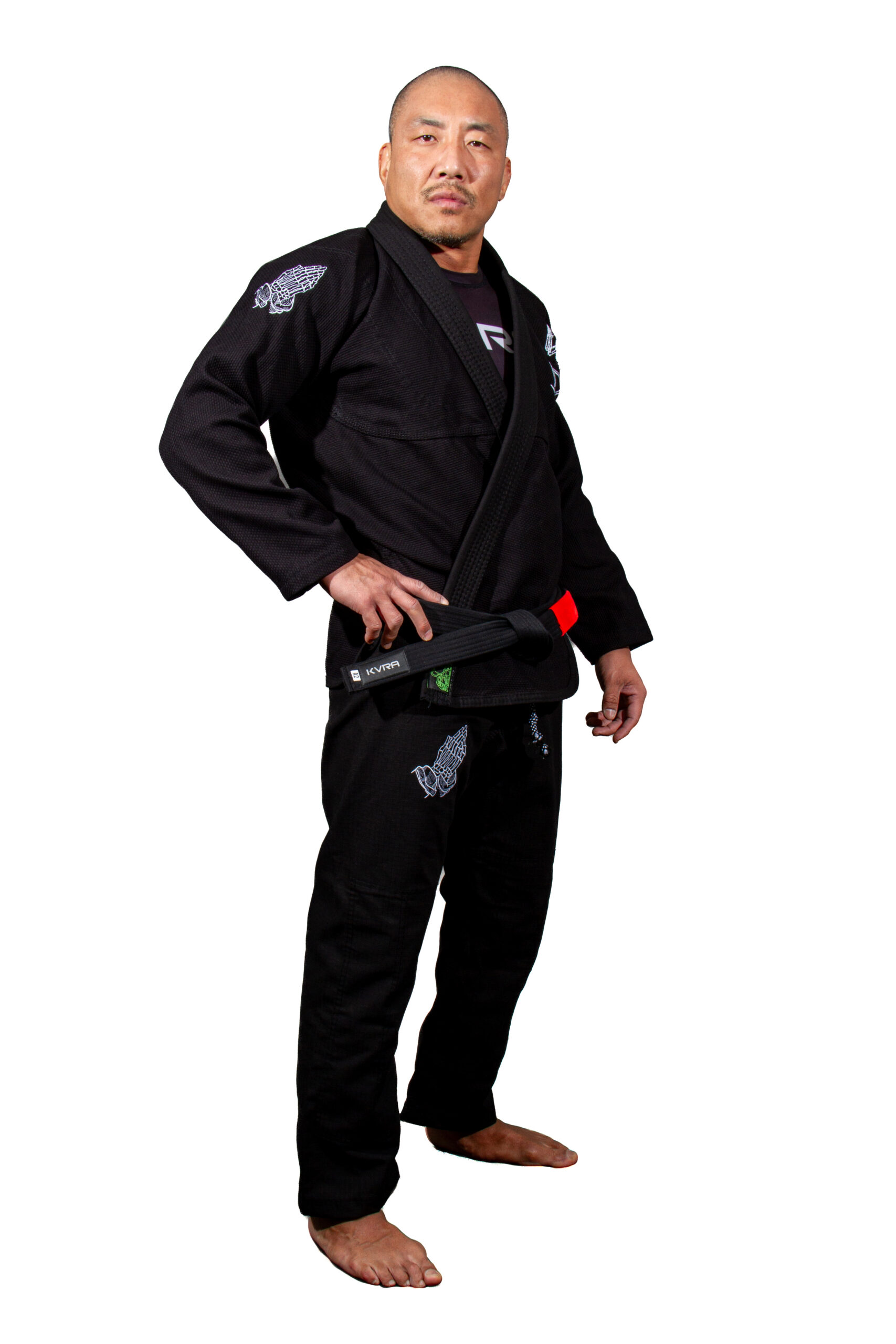 Kimono de Jiu-Jitsu KVRA Prayer Negro - Imagen 4