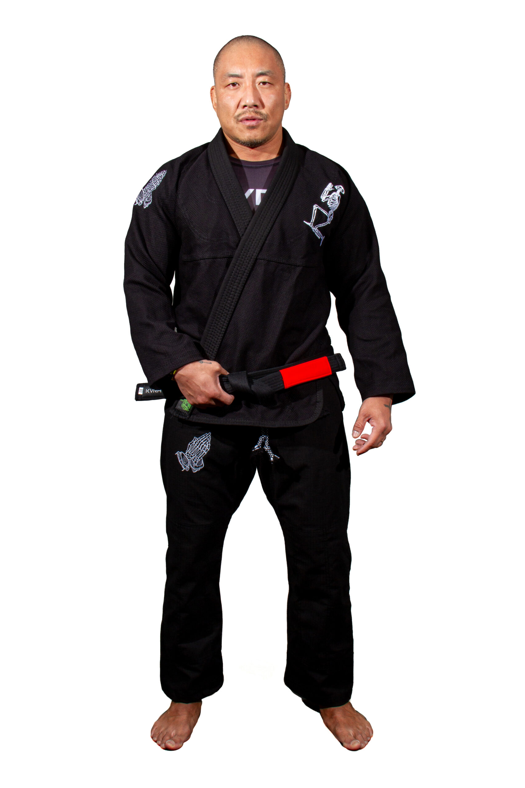 Kimono de Jiu-Jitsu KVRA Prayer Negro - Imagen 2